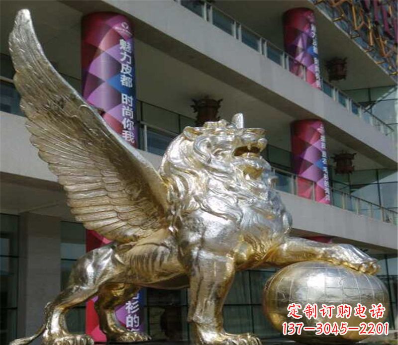 潍坊不锈钢狮子雕塑象征力量与美