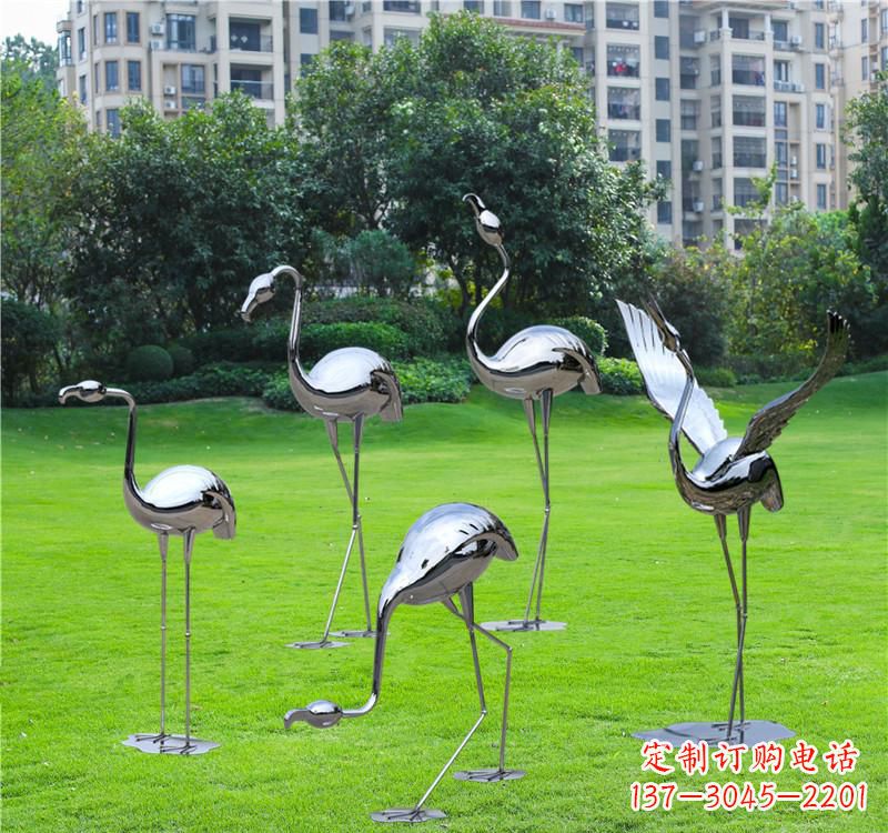 潍坊不锈钢仙鹤雕塑——传承中华文化精髓