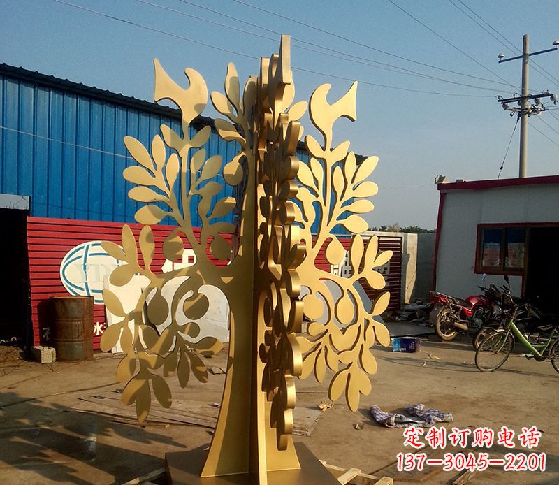 潍坊不锈钢树叶园林景观雕塑——美妙绝伦的艺术之作