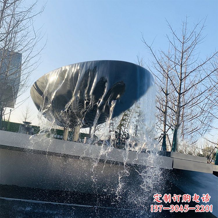 潍坊不锈钢水钵瀑布喷泉雕塑艺术与美感的完美结合
