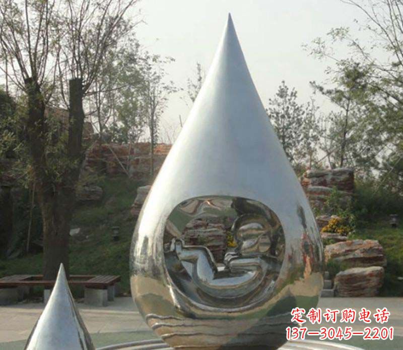 潍坊不锈钢水滴雕塑精致简约的艺术之美