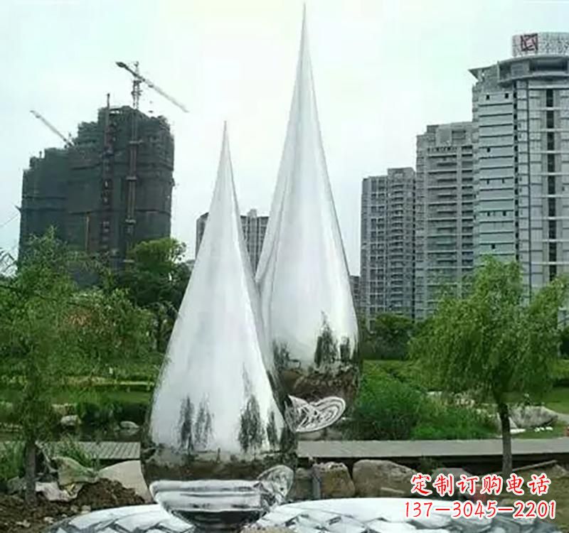 潍坊不锈钢水滴拱门雕塑