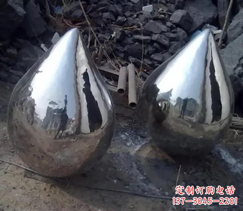 潍坊不锈钢水滴雕塑美丽绽放
