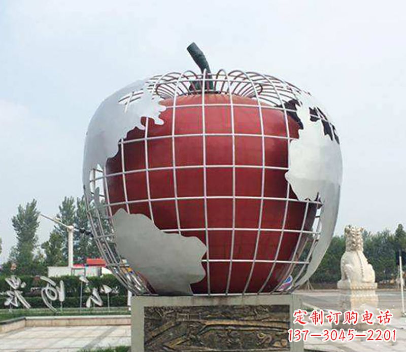 潍坊不锈钢水果雕塑艺术品精美绝伦