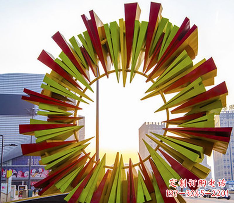 潍坊绚烂太阳,精美不锈钢太阳花雕塑