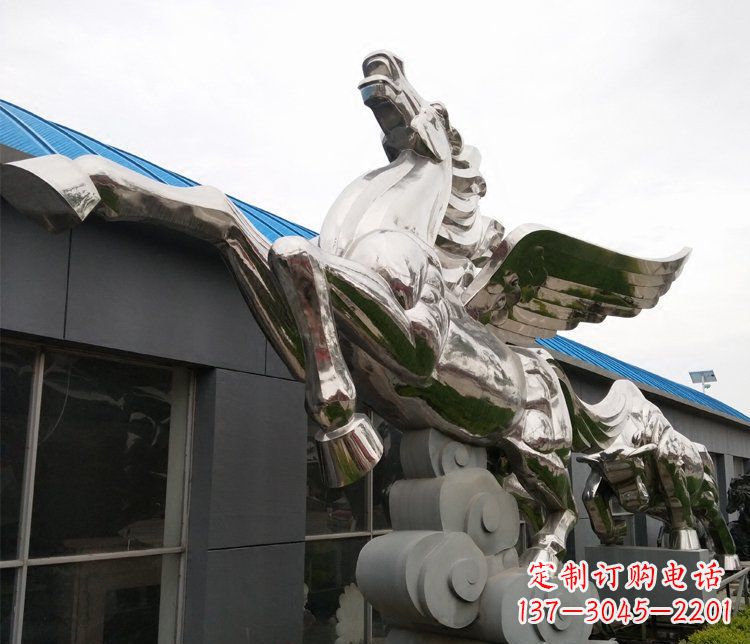 潍坊不锈钢飞马城市雕塑展现城市精神