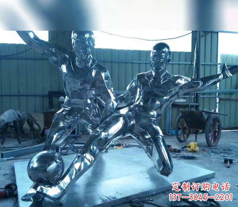 潍坊不锈钢足球雕塑精美的足球景观