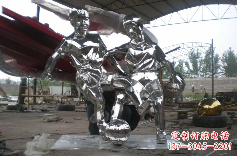 潍坊不锈钢足球雕塑精美的艺术品