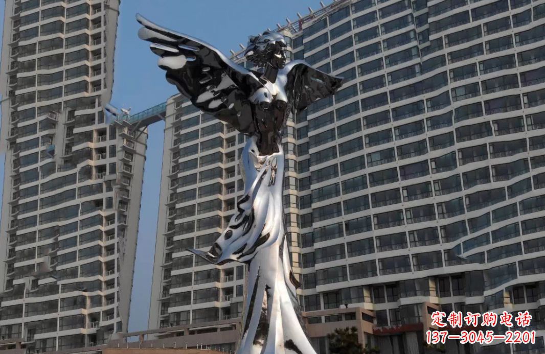 潍坊不锈钢天使灿烂的城市景观