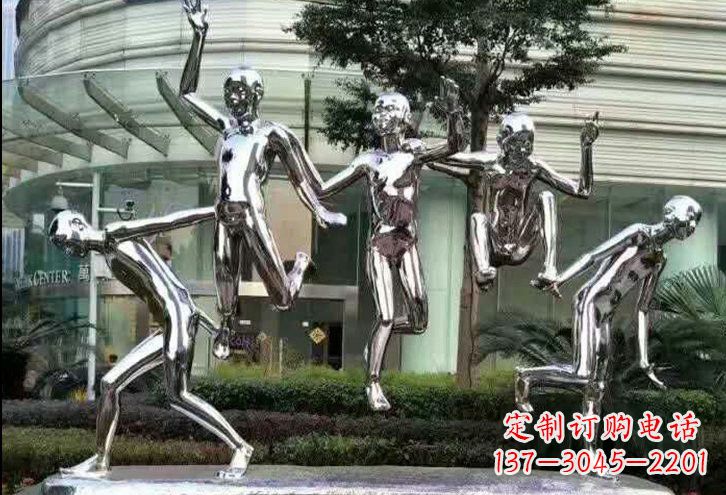 潍坊勇敢跳跃的儿童雕塑
