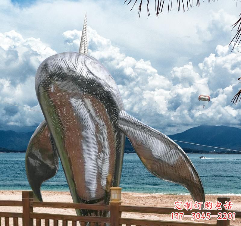 潍坊不锈钢鲸鱼雕塑精美绝伦