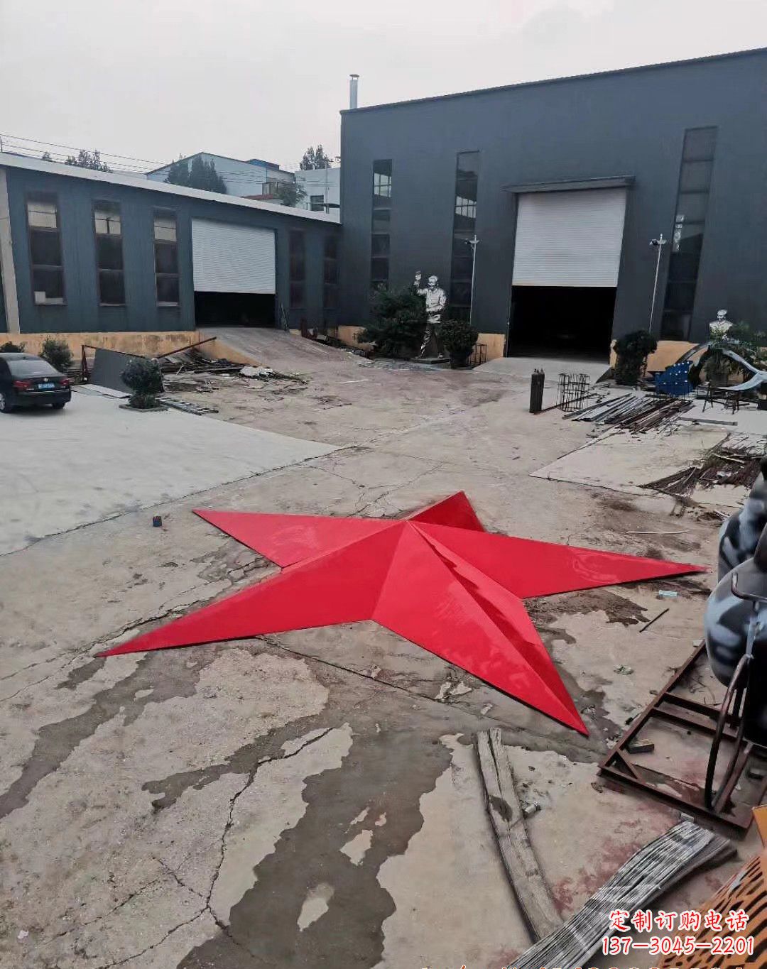 潍坊五角星的魅力不锈钢景观雕塑