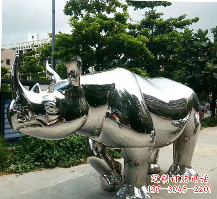 潍坊不锈钢犀牛雕塑传承自然之美