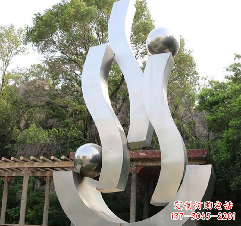潍坊不锈钢小区“飘带雕塑”一种充满艺术气息的雕塑