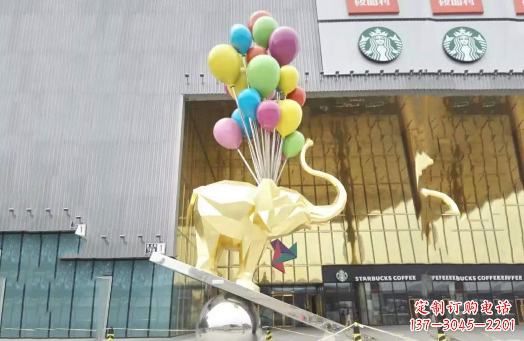 潍坊小象踩球不锈钢雕塑的魅力