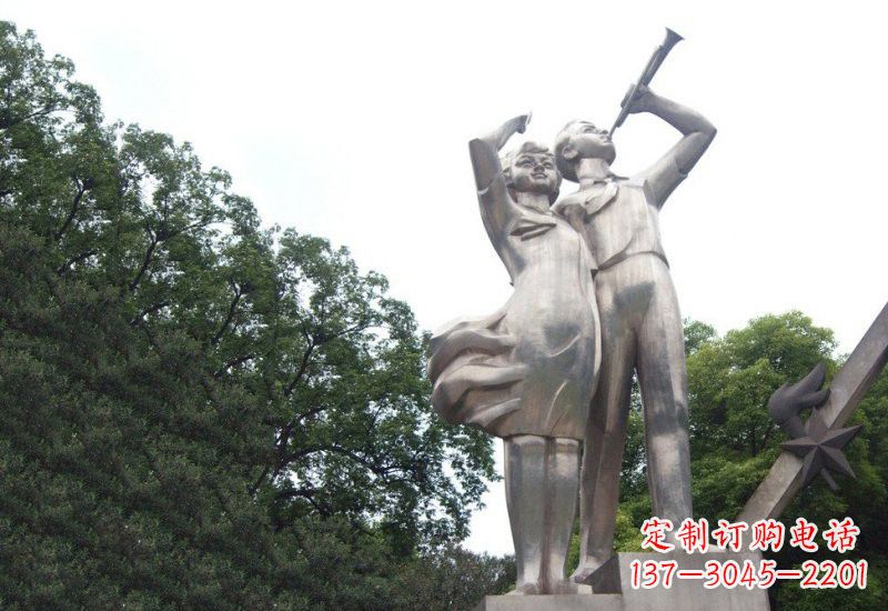 潍坊不锈钢小学生雕塑缔造美丽校园新风貌