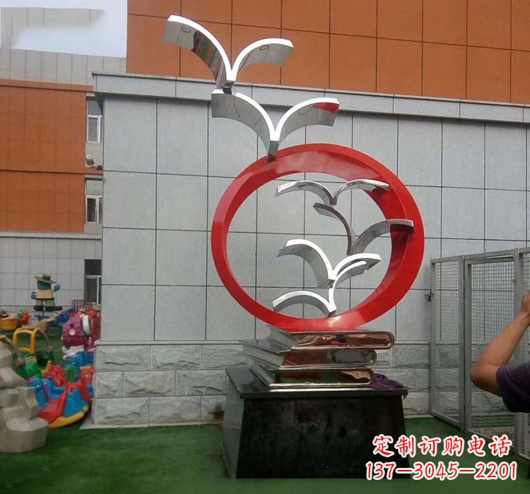 潍坊不锈钢书籍雕塑校园的精美装饰