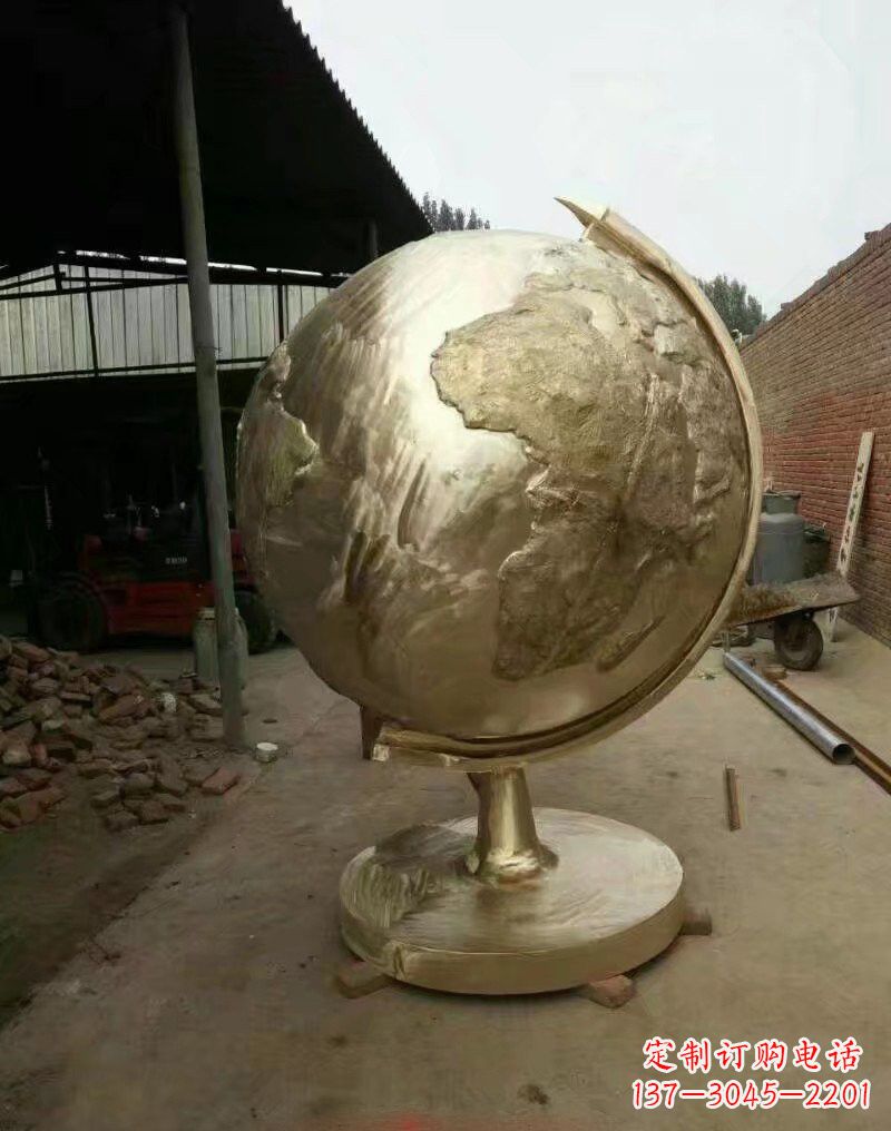 潍坊不锈钢地球仪雕塑象征地球家园