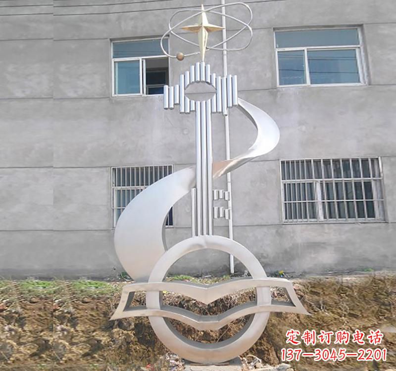 潍坊不锈钢校园书本钥匙雕塑让回忆留在校园