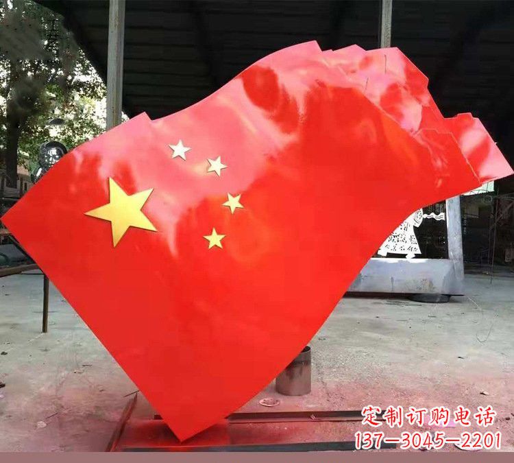 潍坊不锈钢校园五星红旗雕塑——传承红色基因,缅怀烈士