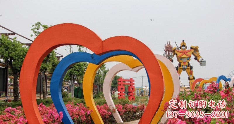 潍坊不锈钢心形拱门雕塑——浪漫之门