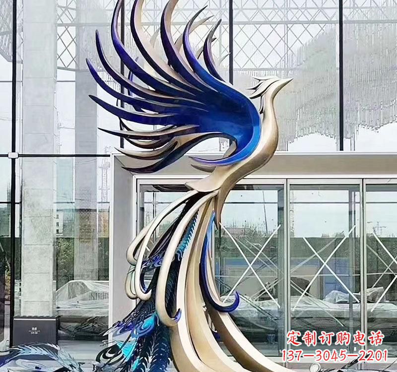 潍坊不锈钢艺术凤凰雕塑——璀璨夺目的艺术之美