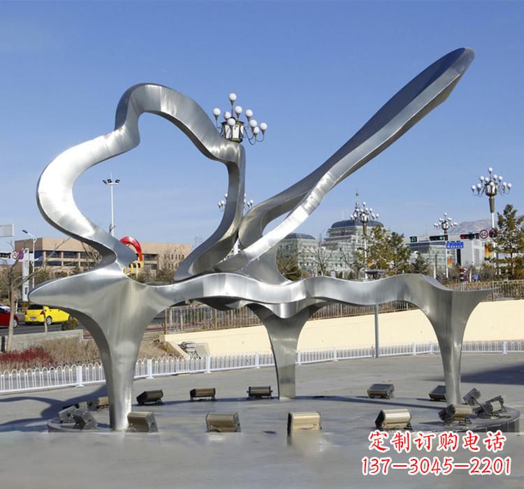 潍坊不锈钢艺术钢琴雕塑展现精致之美