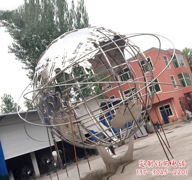 潍坊不锈钢艺术镂空地球仪雕塑
