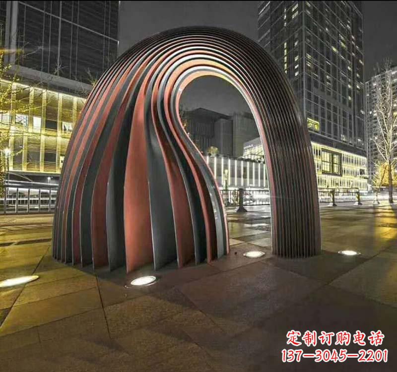 潍坊不锈钢异形拱门雕塑精致古典风格