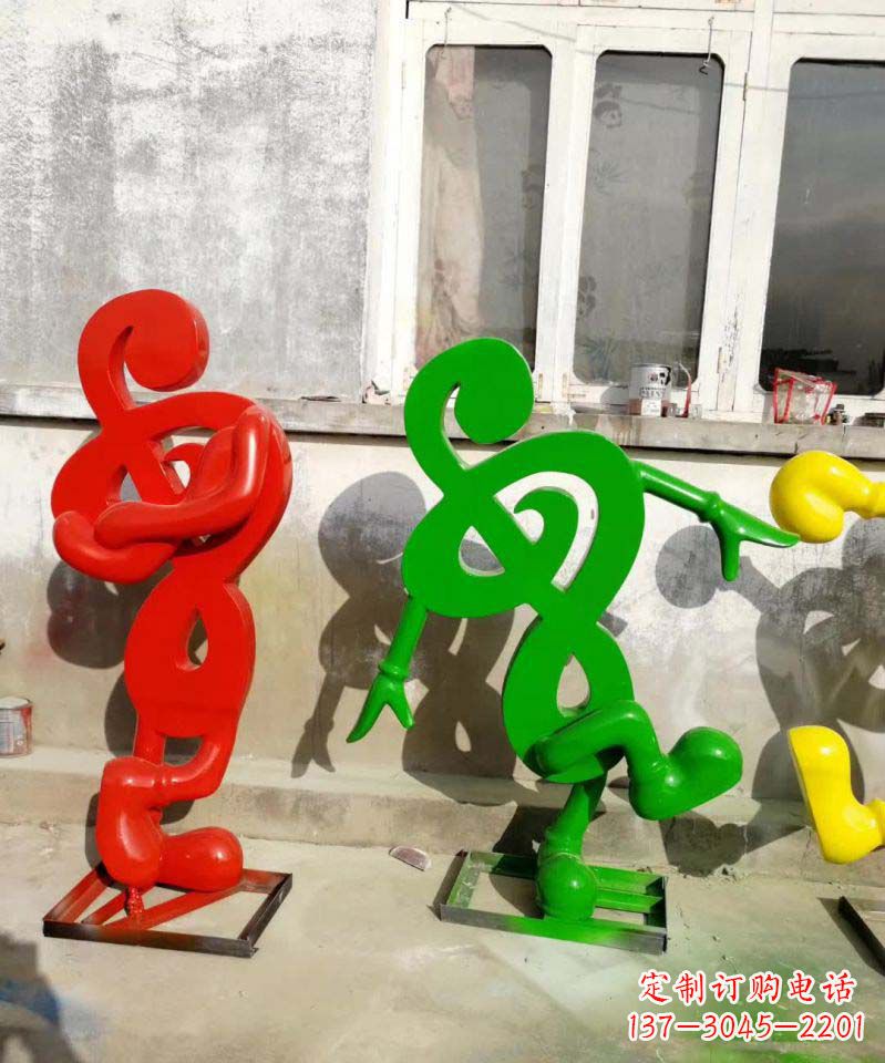 潍坊美妙音乐不锈钢音符雕塑