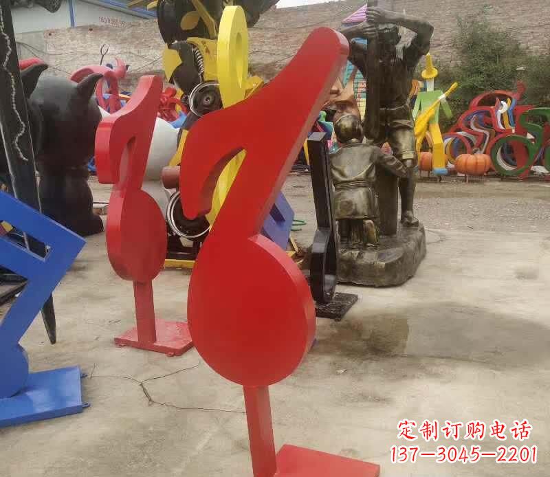 潍坊不锈钢音符雕塑悠扬的音乐美学