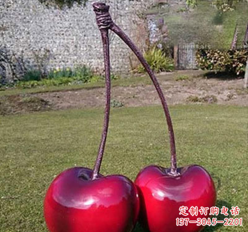 潍坊不锈钢樱桃雕塑传承美好记忆