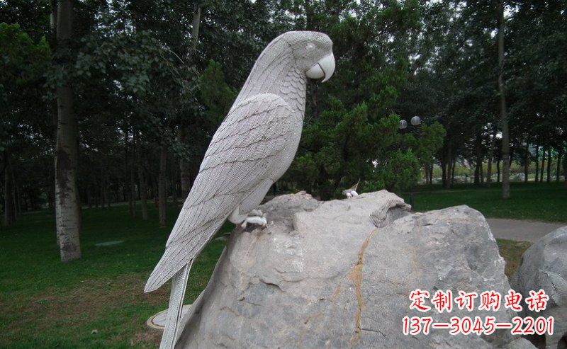 潍坊不锈钢鹦鹉精美的雕塑艺术