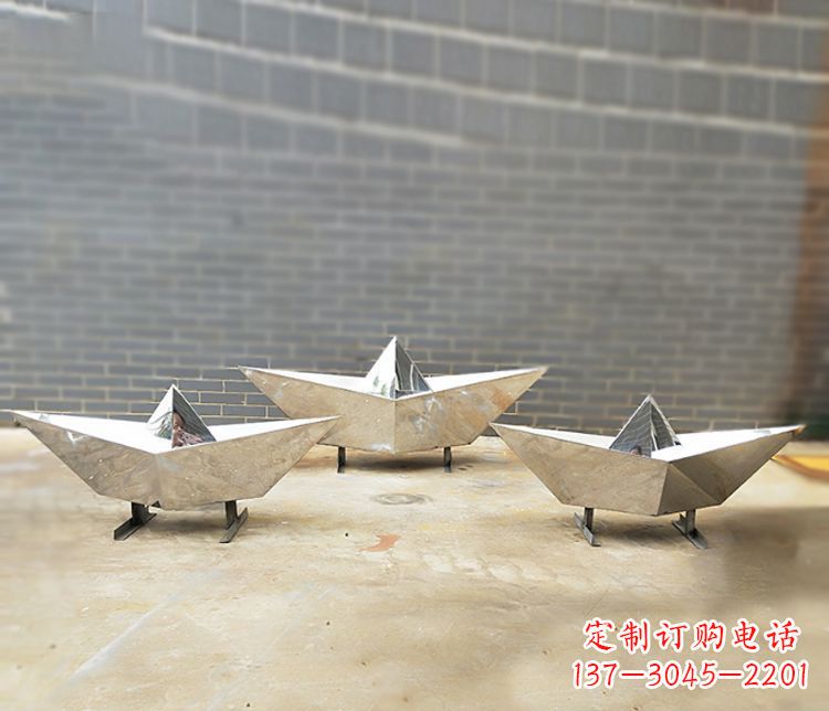 潍坊不锈钢元宝雕塑精致的艺术品