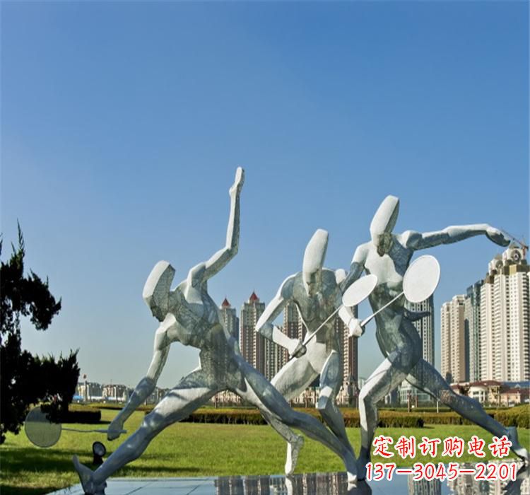 潍坊不锈钢羽毛球雕塑——拓展你的园林视野