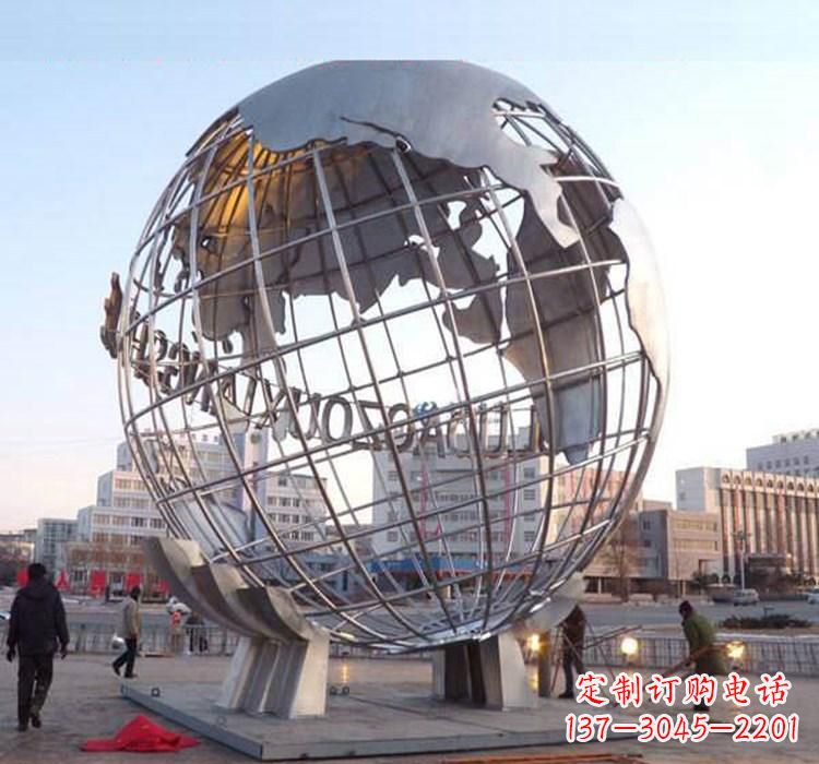 潍坊不锈钢地球仪雕塑一座充满美丽与灵性的艺术品