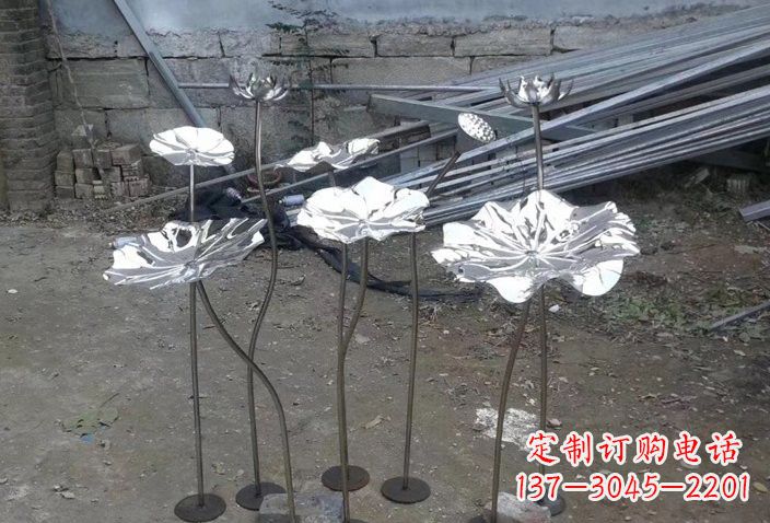 潍坊不锈钢荷叶雕塑给园林增添美感