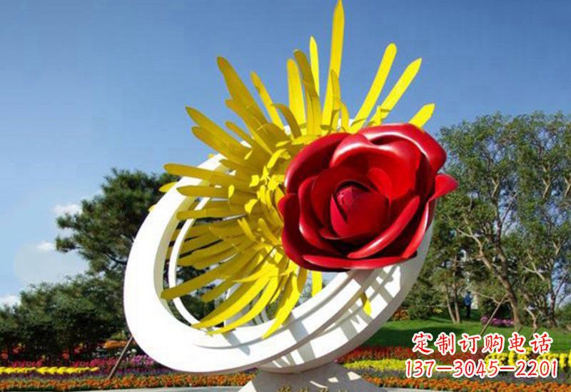 潍坊不锈钢玫瑰花雕塑——给城市景观带来美丽