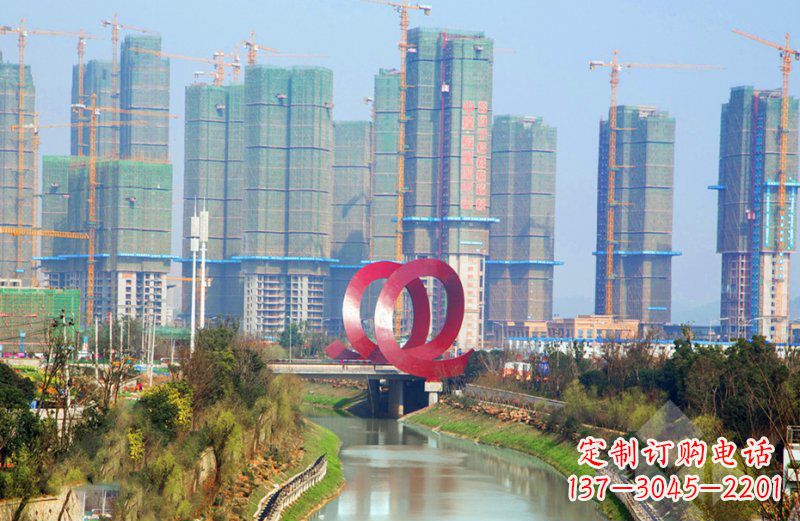潍坊精美不锈钢圆环雕塑
