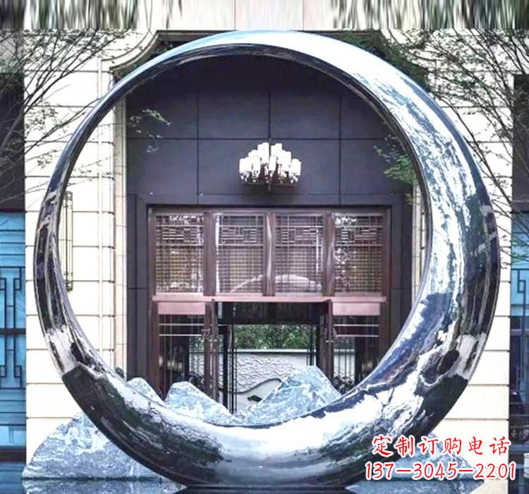 潍坊精美的不锈钢圆环雕塑