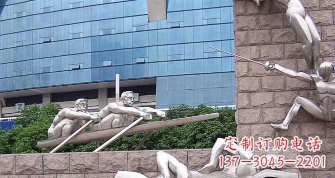潍坊不锈钢运动员雕塑——震撼的街头景观