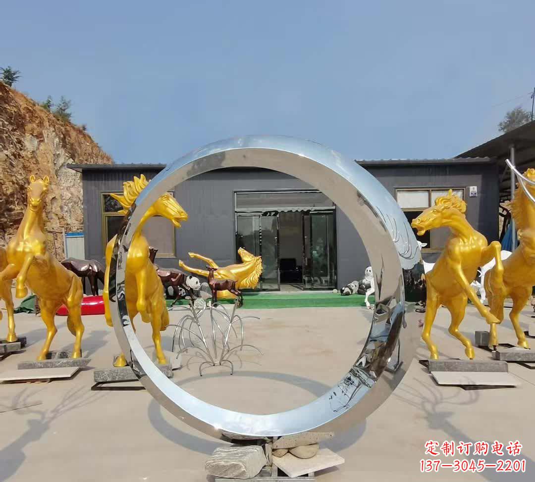 潍坊不锈钢圆环雕塑让景观更加精彩