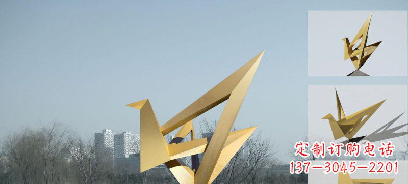 潍坊不锈钢仙鹤雕塑灵动的艺术符号