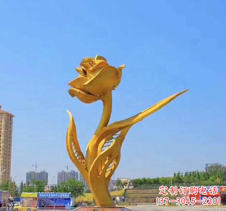潍坊精美不锈钢紫荆花雕塑