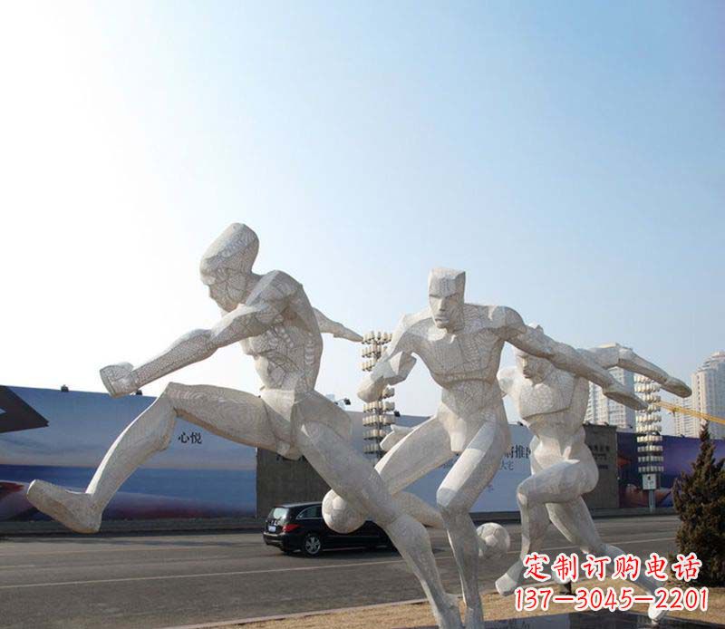 潍坊足球之美不锈钢足球雕塑
