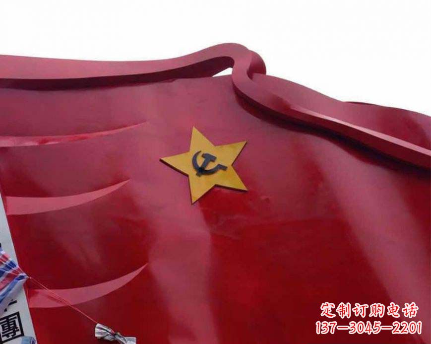 潍坊不锈钢党徽雕塑——传承红色基因