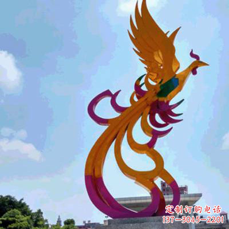 潍坊不锈钢凤凰雕塑——城市标识景观精美装饰