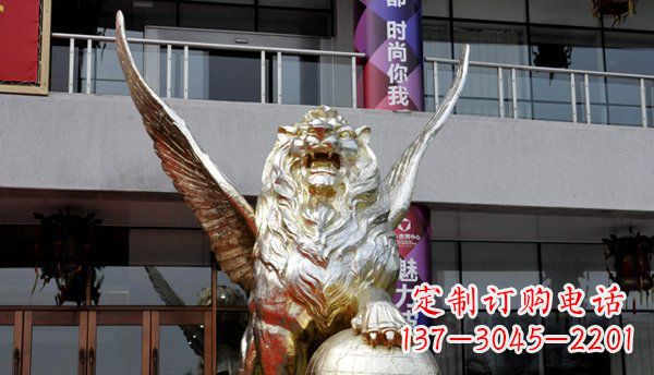 潍坊铜雕狮子西洋狮子的精美雕塑