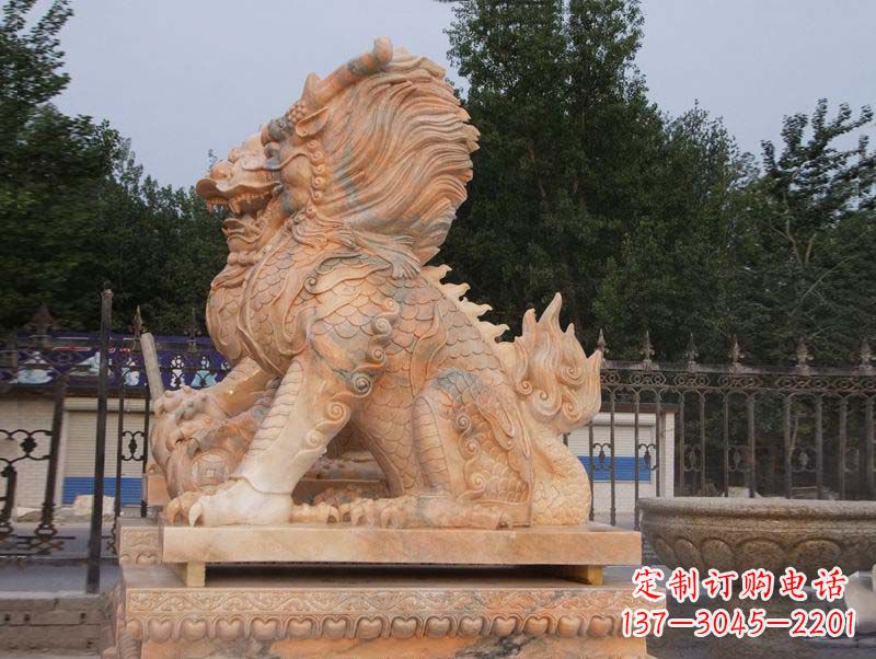 潍坊麒麟门口镇宅石雕