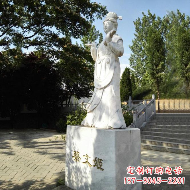 潍坊蔡文姬绰号“文姬归来”的石雕之美